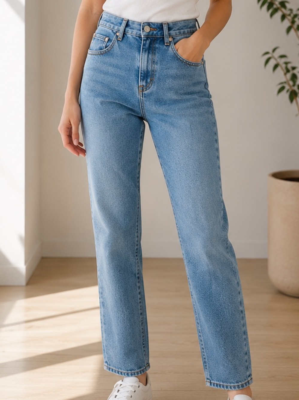 Frank And Oak Light Wash Straight Leg Jeans | Size 26